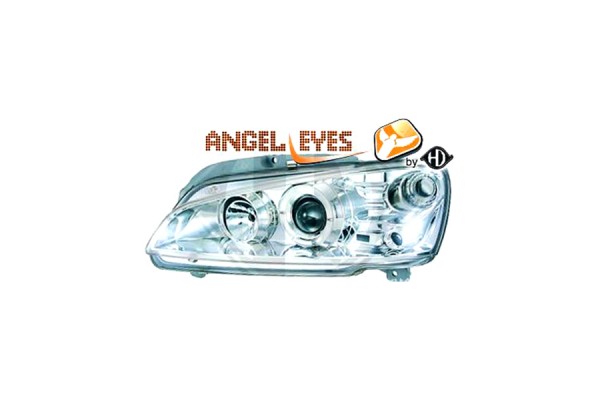 Diederichs Εμπρόσθια Φανάρια Angel Eyes Chrome για Peugeot 106 2 τμχ