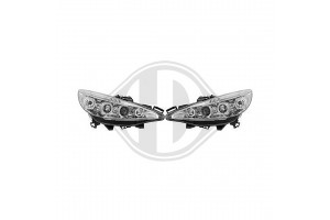 Diederichs Μπροστινά Φανάρια Angel Eyes για Peugeot 207 3D/5D 2006-2009