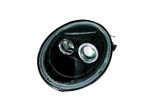 Φανάρια Μπροστινά Angel Eyes VW New Beetle 10.98+  Μαύρα