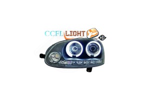 Diederichs Μπροστινά Φανάρια Angel Eyes για Volkswagen Golf / Passat Variant 5 2003-2008 Black 2τμχ