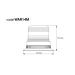 Φαρος WAR14M 12/24V - 60 Led - 147x122mm (ΠΟΡΤΟΚΑΛΙ/ΜΑΓΝΗΤΙΚΗ Βαση Ή 3 ΒΙΔΕΣ/ΦΙΣ & Καλωδιο 4 m)