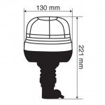 Φαρος RL-9 12V/24V 3 Χρησεων 45LED Βιδωτος Ελαστικος Πορτοκαλι 221x130mm