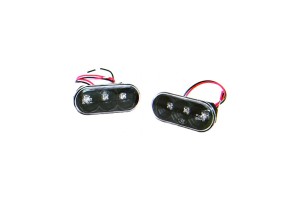 Ford Fiesta 02-08 / Focus 04-08 / Seat Ibiza 02-08 / VW Golf 3 91-97 Φλας Φτερου ΜΑΥΡΟ+LED