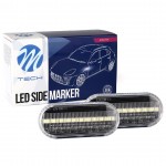 Vw Golf 3+4 /POLO 6N/9N/PASSAT 96>/T5/SHARAN 18LED (2χ9) Smd 2 Χρησεων Πλαινα Φλας Φτερου Διαφανα