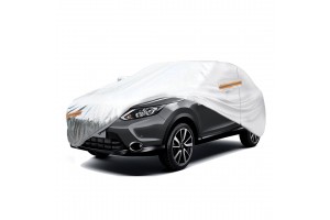 Κουκουλα Αυτοκινητου Cotton 120G - SUV/VAN X-LARGE (ΑΣΗΜΙ/ΦΕΡΜΟΥΑΡ - 510 X 185 X 150 cm) Amio - 1 ΤΕΜ.