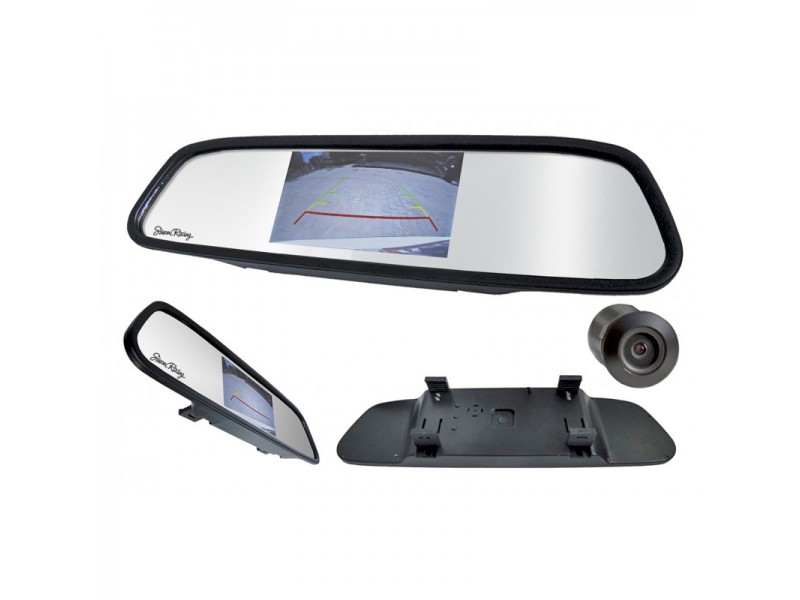 Telecamera Di Parcheggio Universale Simoni Racing SPS/7 Con Cablaggio, Grandangolare 170°, Nero