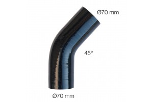 Simoni Racing Γωνία Σιλικόνης Μαύρη Φ70 45 Μοίρες