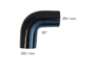 Γωνια Σιλικονης Μαυρη Φ51 90 Μοιρες