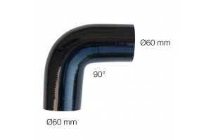 Simoni Racing Γωνιά Σιλικόνης Μαύρη Φ60 90 Μοίρες