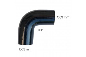 Γωνια Σιλικονης Μαυρη Φ63 90 Μοιρες