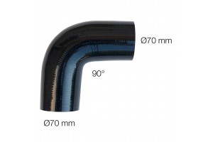 Simoni Racing Γωνία Σιλικόνης Μαύρη Φ70 90 Μοίρες