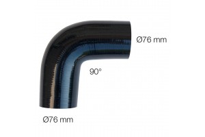 Γωνια Σιλικονης Μαυρη Φ76 90 Μοιρες