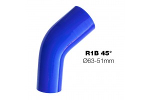 Γωνια Σιλικονης Μπλε Φ63-Φ51 45 Μοιρες Simoni Racing - 1 ΤΕΜ.