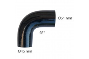 Simoni Racing Γωνία Σιλικόνης Μαύρη Φ51-Φ45 90 Μοίρες