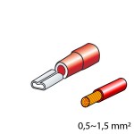 Lampa Bullet Receptacle Connectors 2.8x0.5mm 12Pcs