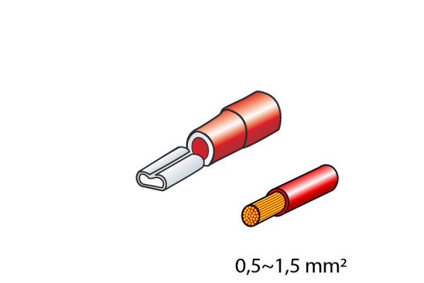 Lampa Bullet Receptacle Connectors 2.8x0.5mm 12Pcs