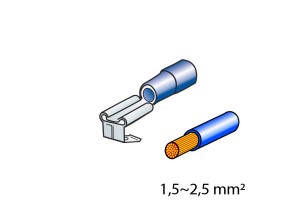 Lampa Piggy Back Disconnects 6.3x8mm Blue