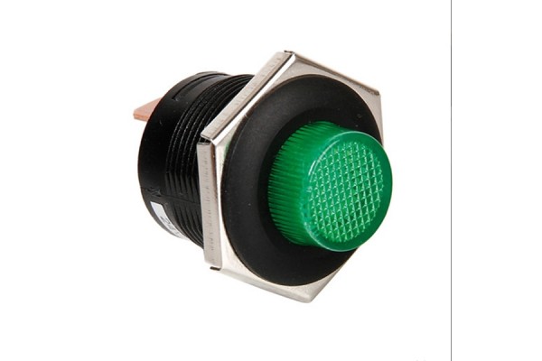 Lampa Button Switch with Led 12/24V Green 45539