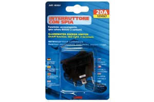 Lampa Rocker Switch with Panel - Red 45552