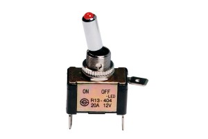 Lampa Aluminium Toggle Switch Red Led