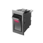 Lampa Rocker Switch with Panel - Red 45552