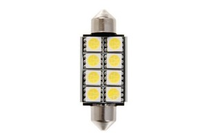 Λαμπακια Με 8 Warning Led 39MM Λευκα Λαμπακια Με 8 Warning Led 39MM Λευκα