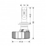 Lampa H7 Halo Led Serie 4 Fit-Master 50W 6.500K 2τμχ