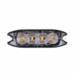 AMiO Στρόμπο 4LED 12/24V 9cm Πορτοκαλί