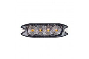 AMiO Στρόμπο 4LED 12/24V 9cm Πορτοκαλί