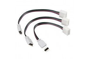Lampa Ανταλλακτική Φίσα Connect-3 με 4pin 16cm για Ταινία RGB με Τηλεχειρισμό 3τμχ
