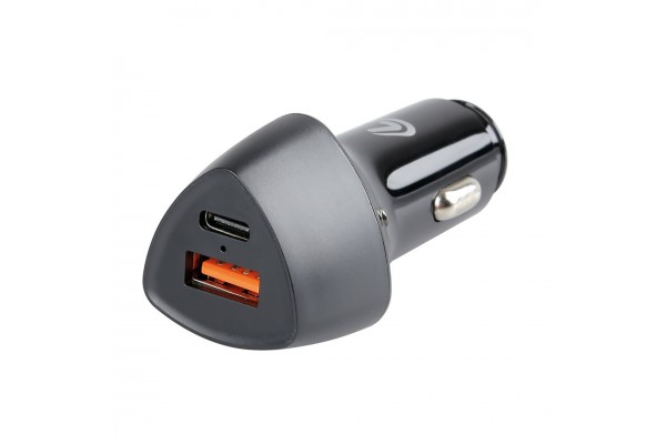 Φορτιστης Αναπτηρα Με 2 USB-C/USB- A 12/24V 36W Led Fast Charge
