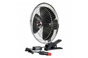 Lampa Ανεμιστηρας Jumbo 10'' 24V 12W Φ25cm 2 Ταχυτητων Με Φις Αναπτηρα 200cm & Μανταλακι