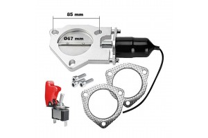 Simoni Racing Βαλβίδα/Σκάστρα/Σιγαστήρας Εξαγωγής Καυσαερίων για Διπλές Εξατμίσεις Διαμέτρου 67mm με Διακόπτη