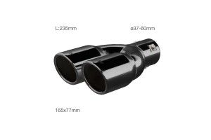 Μπουκα Διπλη Μαυρη TRX/18B