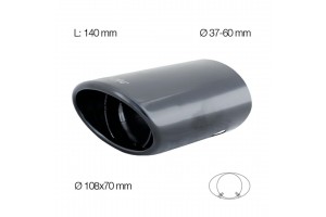 Simoni Racing Μπουκα TRX10N Μαυρη 140mm Διαμετρου 37>60mm