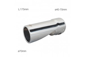 Simoni Racing Μπούκα Εξάτμισης Φαλτσοκομμένη στη Μέση 175mm 40-70mm Universal