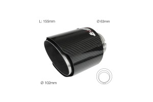 Simoni Racing Μπούκα Real Carbon 63-102mm Universal