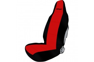 Smart Fortwo 451 2007>2014 Ημικαλυμματα Καθισματων ΜΑΥΡΟ/ΚΟΚΚΙΝΟ Πετσετα (100% ΒΑΜΒΑΚΙ) & Πολυεστερας - 2 ΤΕΜ.