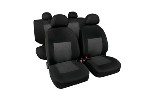 Καλύμματα Καθισμάτων Classic Υψηλής Ποιότητας Ζακάρ Γκρι / Μαύρο