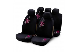Σετ Καλύμματα Αυτοκινήτου 9τμχ Πολυεστερικό My Flower Swivel Bottari