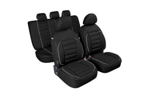 Καλύμματα Καθισμάτων DE-LUXE Sport Edition Υφασμα Jacquard Σετ 4τεμ. Μαύρο
