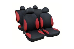 Καλυμματα Καθισματων Palinuro Set 4ΤΕΜ. ΜΑΥΡΟ/KOKKINO