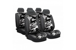 Καλυμματα Καθισματων Type G White Camo (ΑΣΠΡΟ/ΜΑΥΡΟ ΠΑΡΑΛΛΑΓΗ) - Σετ 4 ΤΕΜ.