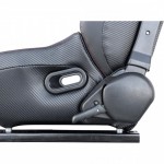 Simoni Racing Emerson Ανακλινόμενο Κάθισμα Μαυρο/Carbon Οικολογικό Δέρμα με Κόκκινη Ραφή