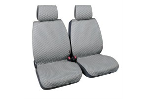 Lampa Πλατοκάθισμα Με Προσκέφαλο COVER-TECH Δερματίνη 2τεμ. Ανοικτό Γκρι L54536