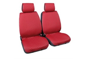 Lampa Πλατοκάθισμα Με Προσκέφαλο COVER-TECH Δερματίνη 2τεμ. Μπορντό/Λευκό L54538