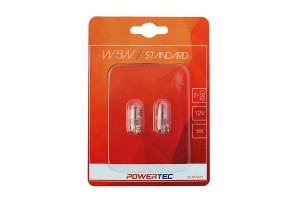 W5W (T10) 12V W2,1x9,5d (ΚΑΡΦΩΤΟ ΑΚΑΛΥΚΟ) Powertec Standard Αλογονου 2ΤΕΜ.