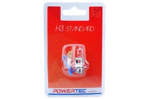 Λαμπάκι Αλογόνου H3 12V 60/55W PK22sPOWERTEC Standard Αλογονου 1ΤΕΜ.