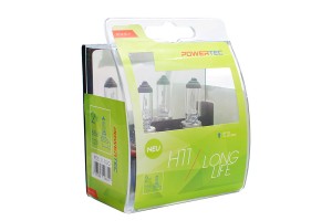 H11 12V 55W 3.150K PGJ19-1 Powertec Long Life Αλογονου 2ΤΕΜ.