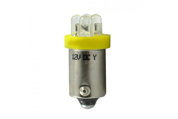 M-Tech BA9S Minion Yellow 12V 0.96W 1τμχ